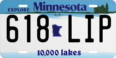 MN license plate 618LIP