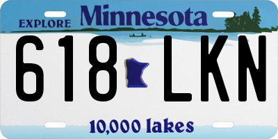 MN license plate 618LKN