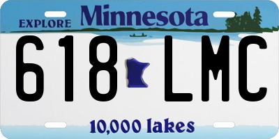 MN license plate 618LMC