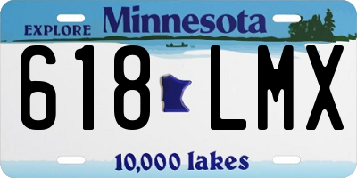 MN license plate 618LMX