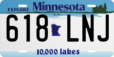 MN license plate 618LNJ