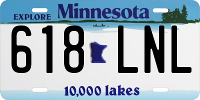 MN license plate 618LNL