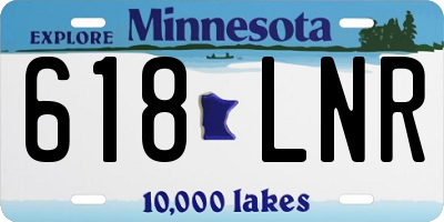 MN license plate 618LNR
