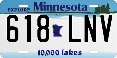MN license plate 618LNV