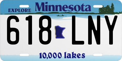 MN license plate 618LNY