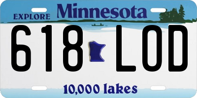 MN license plate 618LOD