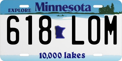 MN license plate 618LOM