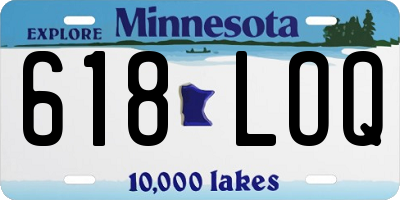 MN license plate 618LOQ