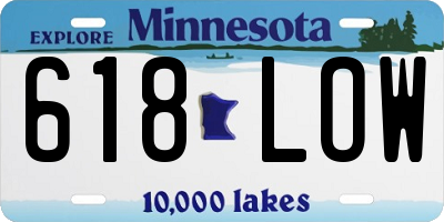 MN license plate 618LOW