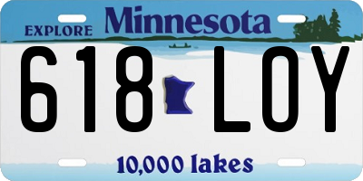 MN license plate 618LOY