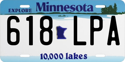 MN license plate 618LPA