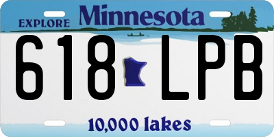 MN license plate 618LPB