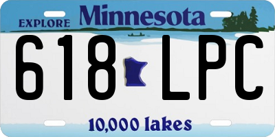 MN license plate 618LPC