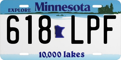 MN license plate 618LPF