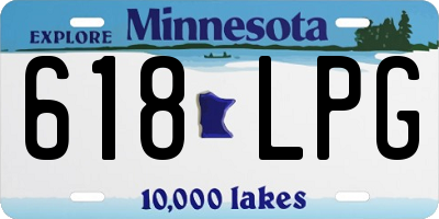 MN license plate 618LPG