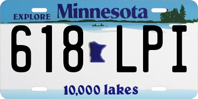 MN license plate 618LPI