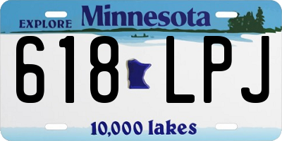 MN license plate 618LPJ