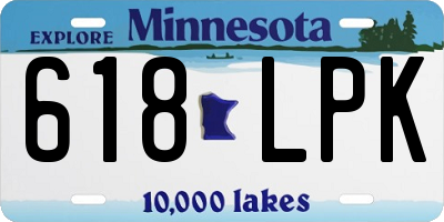 MN license plate 618LPK