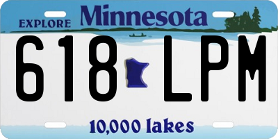 MN license plate 618LPM