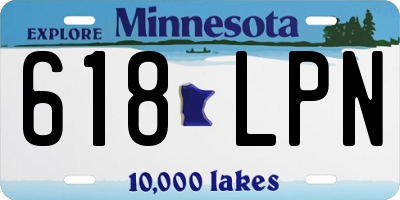 MN license plate 618LPN