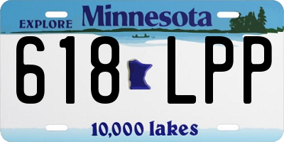 MN license plate 618LPP