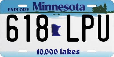 MN license plate 618LPU