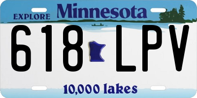 MN license plate 618LPV