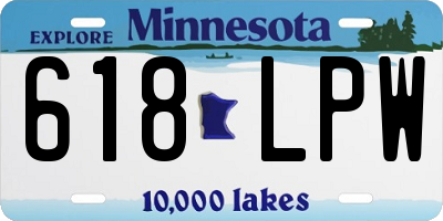 MN license plate 618LPW