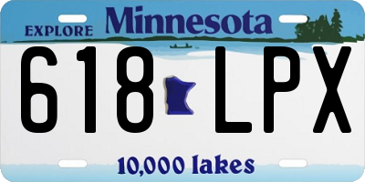 MN license plate 618LPX