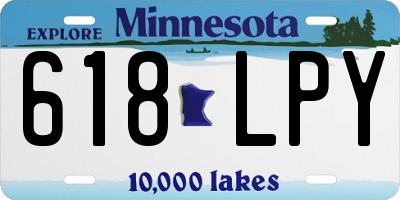 MN license plate 618LPY