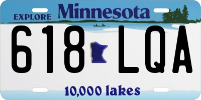 MN license plate 618LQA