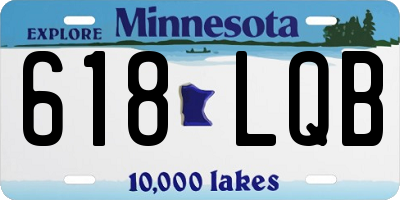 MN license plate 618LQB