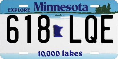 MN license plate 618LQE