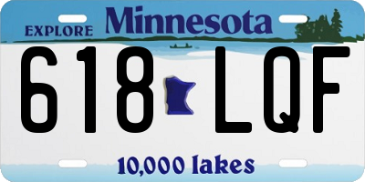 MN license plate 618LQF