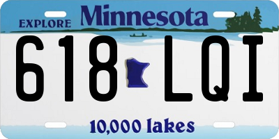 MN license plate 618LQI