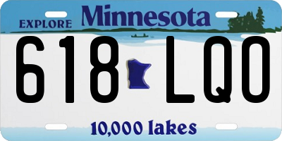 MN license plate 618LQO