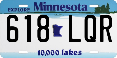 MN license plate 618LQR