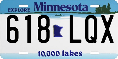 MN license plate 618LQX