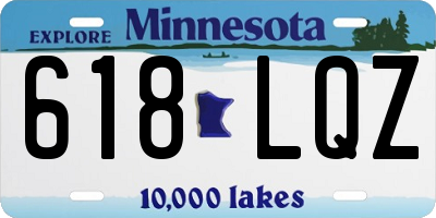 MN license plate 618LQZ