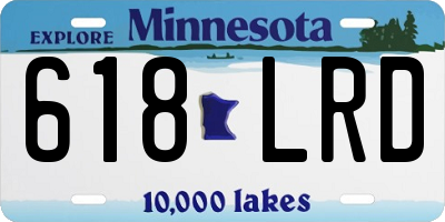 MN license plate 618LRD