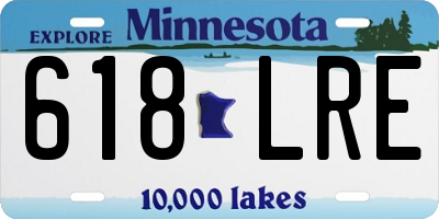 MN license plate 618LRE