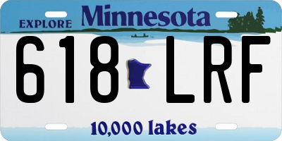 MN license plate 618LRF