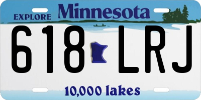 MN license plate 618LRJ