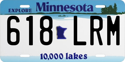 MN license plate 618LRM