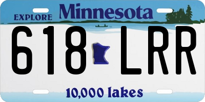 MN license plate 618LRR