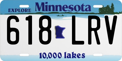 MN license plate 618LRV