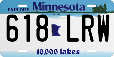 MN license plate 618LRW