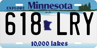 MN license plate 618LRY