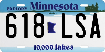 MN license plate 618LSA