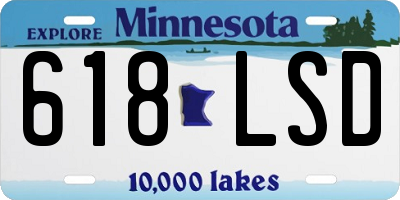 MN license plate 618LSD